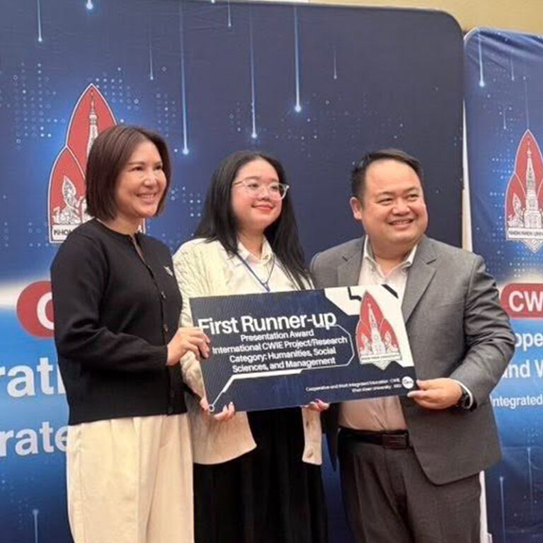 KKUIC extends its heartfelt congratulations to the students from KKUIC who have received awards in the fields of Humanities, Social Sciences, and International Management.